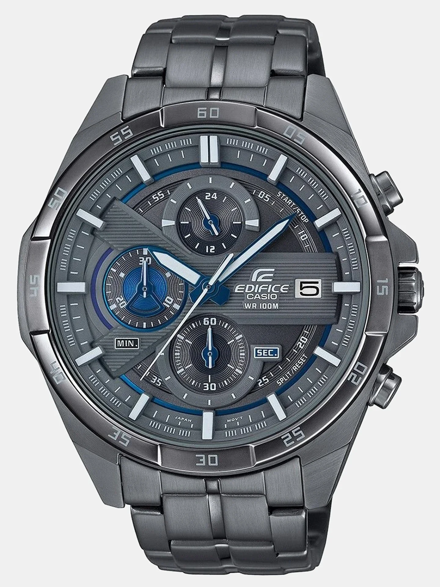 CASIO Edifice EFR-556GY-1AVUDF Gray Dial Gray Ip Stainless Steel Band Analog Watch  - For Men EX494